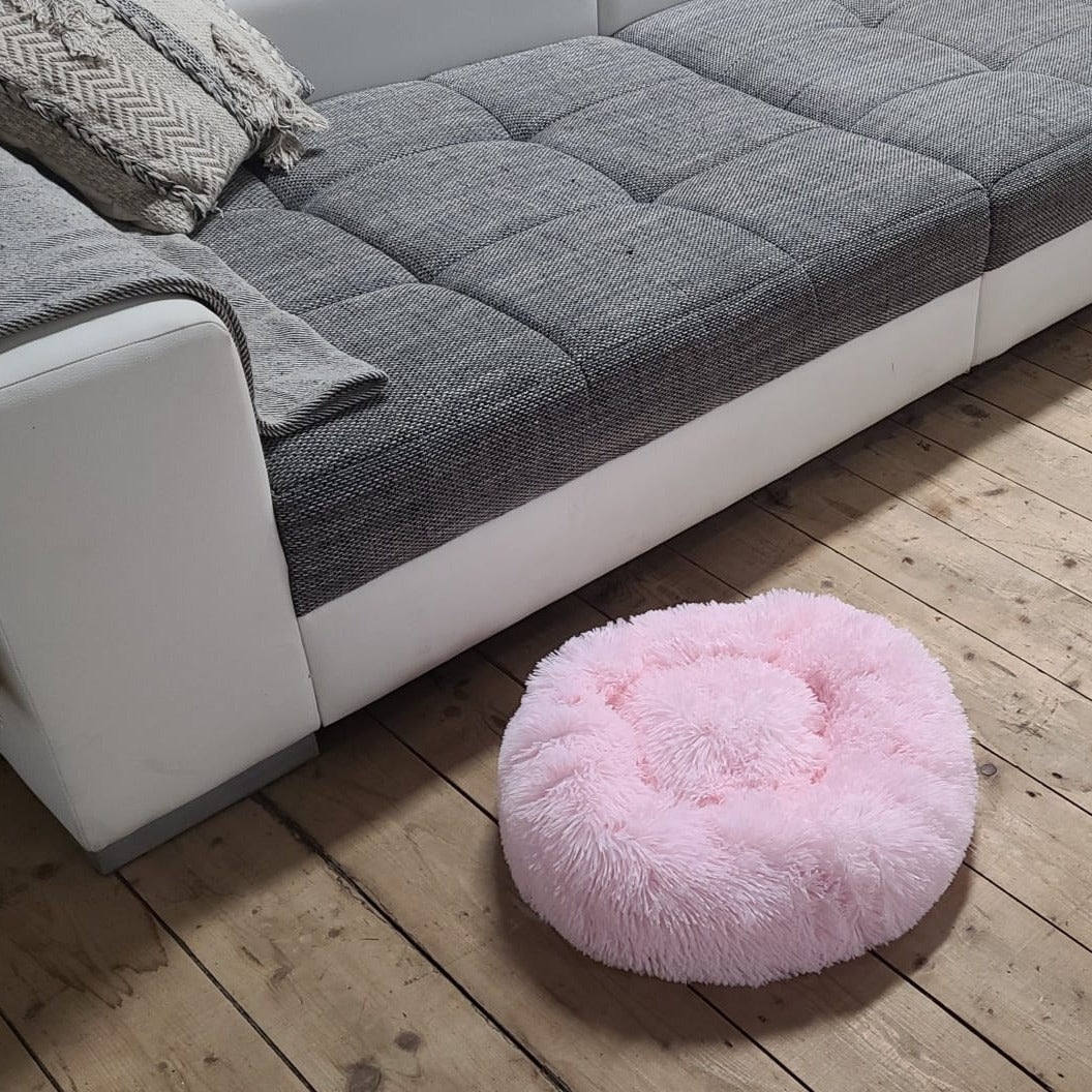 Superflauschiges Orthopädisches Hunde- / Katzenkissen in Pink - Bella und Stella Haustierbedarf